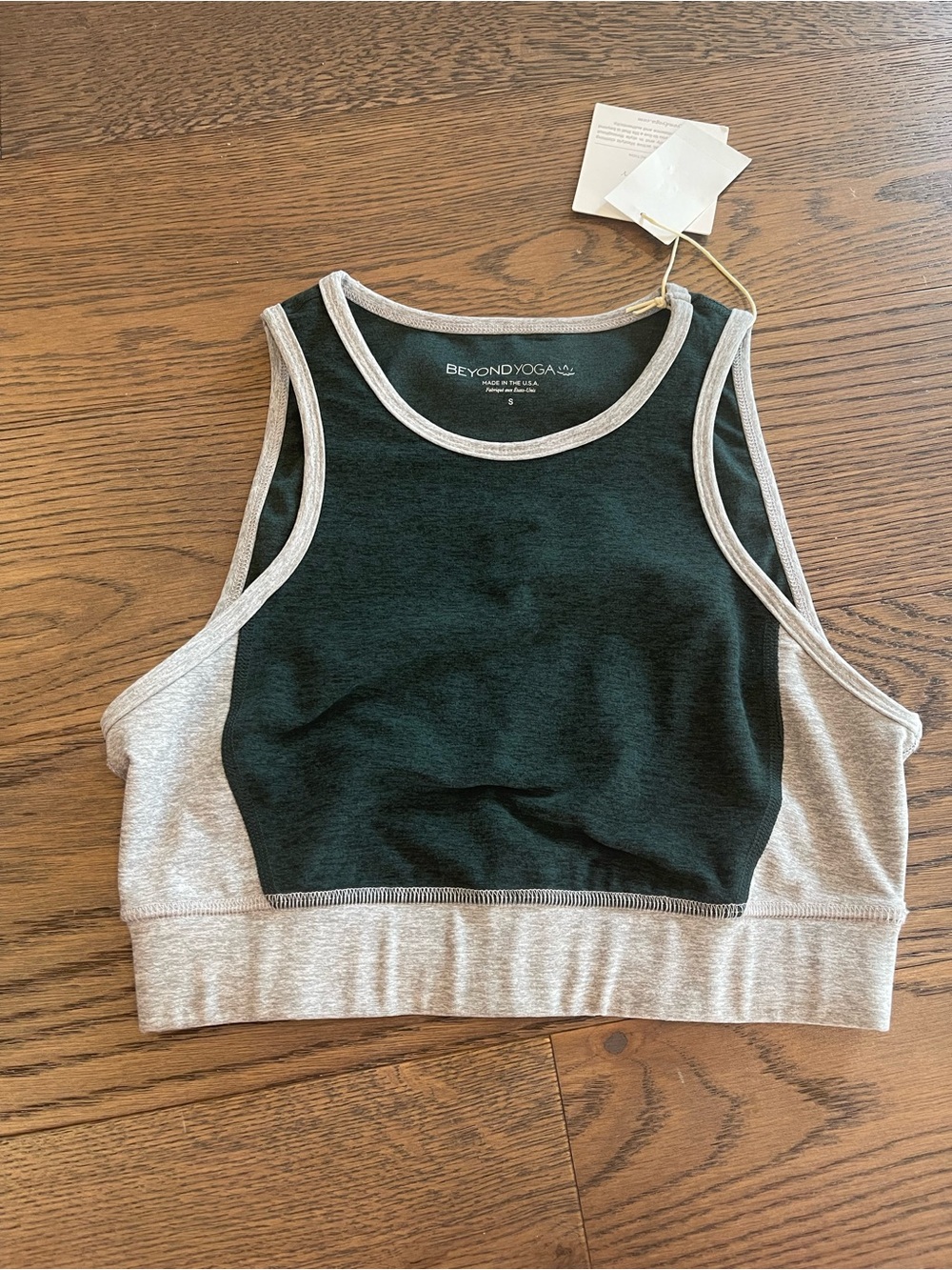 New Beyond Yoga Spacedye Green Gray Small S